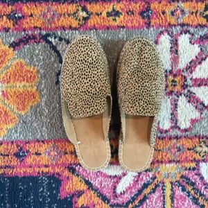 Cheetah print slip on shoes